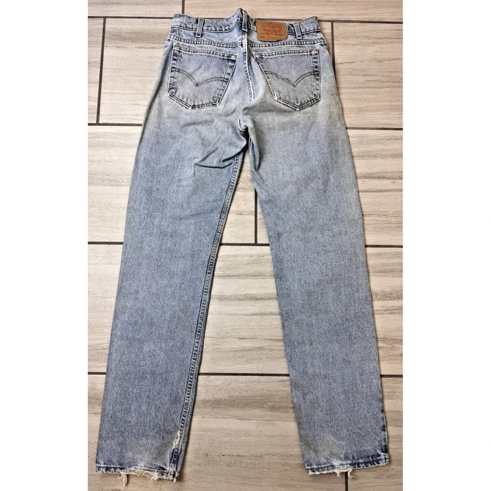 Vintage 90s Levi's 505 Regular Fit Straight Leg Jeans Men's 33x32‎ Thrashed USA